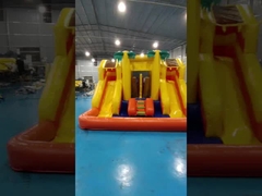 PVC 4x4x3m opblaasbare combinaties Little Bounce House Kids Bouncy Castle met glijbaan