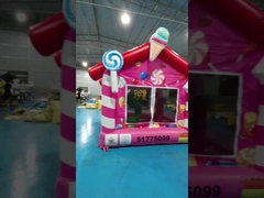 EN14960 Commercieel opblaasbaar springhuis met snoepthema PVC 3x3m opblaasbaar springkasteel