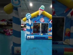 Candy thema PVC 3x3m Kids opblaasbaar springhuis binnenshuis springhuis springhuis