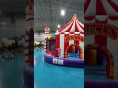 Clown thematisch 5.2x5m opblaasbare combinaties volwassenen blazen op spring huis