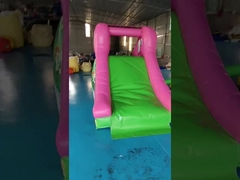 Olifanten thema 3,5x1,8x2,5m opblaasbare waterslippen Digitaal printen Water spring huis met glijbaan