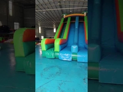 Zilkprinting Commerciële opblaasbare droge glijbaan Buiten Springende Bouncer Glijbaan