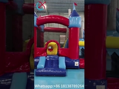 Buiten Middeleeuwse Bounce Castle opblaasbaar Bouncy House Met Slide Combo Opblaasbaar Springhuis Voor
