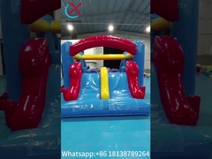 Commercieel springhuis met blazer dubbelslide opblaasbaar springhuis met dubbelslide combo