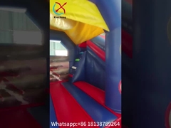 Buiten Bounce House opblaasbare bouncer combo met Slide Hero Spiderman cartoon thema