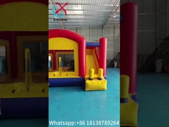 Opblaasbaar springhuis met droge glijbaan Grappig opblaasbaar kasteel Opblaasbare trampoline voor kinderen