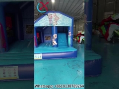Hot Sale Commerciële opblaasbare bounce huis met dia's De bevroren prinses Cartoon opblaasbare combo