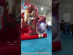 Nieuw ontwerp Digitaal drukwerk Opblaasbaar springhuis met dia's Marvel Iron Man