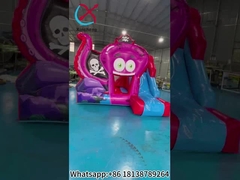 Opblaasbaar springhuis met glijbaan Octopus Pirate opblaasbare combo