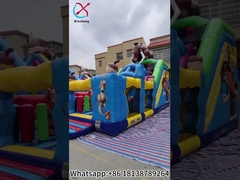 Opblaasbaar Bouncy House IJstijd Hindernisbaan Opblaasbare Fun City