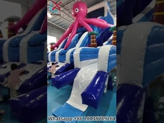 Opblaasbare glijbaan Octopus Opblaasbare dubbele droge glijbaan Buiten