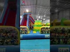 Opblaasbaar LEGO Bouncy House met glijcombo Opblaasbaar Caslte