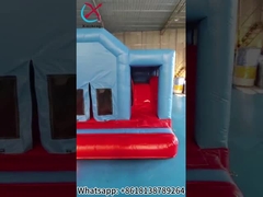 Fabrikant Custom Color Splicing Opblaasbare Elastische Huis Trampoline