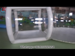 Opblaasbare bubbeltent met tunnelopblaasbare transparante bubbeltent