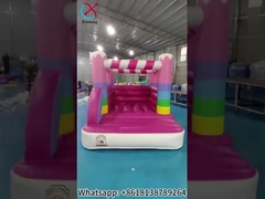 Opblaasbaar springhuis Roze opblaasbaar springkasteel