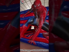 Opblaasbaar spiderman springhuis met glijbaan opblaasbaar kasteel