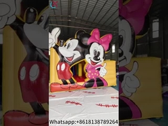 Mickey en Minnie opblaasbaar springhuis met glijbanen Combo kasteel
