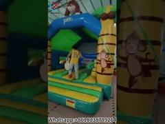 Jungle Aap Opblaasbare Springkasteel Combo Springkasteel