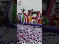 Enorme Circus Opblaasbare Fun City Opblaasbare Springkasteel Glijbaan Kasteel