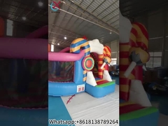 Opblaasbare Combo's Vrolijk Pasen Snoep Opblaasbaar Springkasteel Kasteel