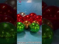 Gouden Spiegelbol Opblaasbare Grote Glanzende Ballen Reuzen Disco Feest Ballon Kerst Evenement Decoratie