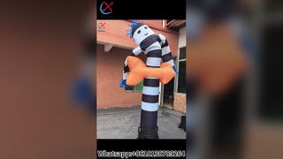 Zwart Wit Luchtdanser voor Evenementen