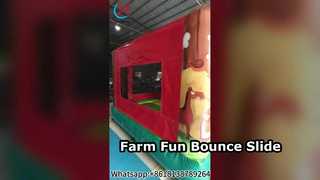 Farm Bounce House Glijbaan Combo Leuk verhuurbedrijf
