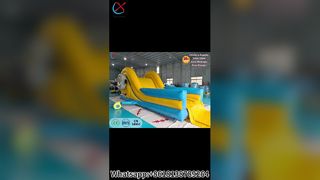 Aangepaste Minion opblaasbare glijbaan voor commerciële verhuur