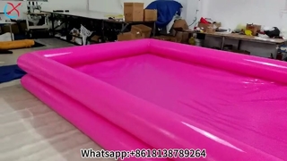 Aangepaste roze opblaasbaar zwembadfeestplezier!