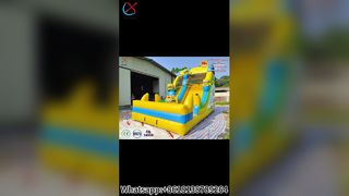 Minion opblaasbare glijbaan voor verhuur van kinderfeestjes