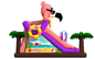 Het kleurrijke Commerciële Opblaasbare Water glijdt/de Opblaasbare Opblaasbare Kleurrijke Dia van de Flamingo Droge Dia