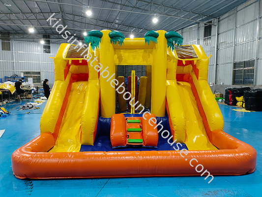 PVC 4x4x3m opblaasbare combinaties Little Bounce House Kids Bouncy Castle met glijbaan