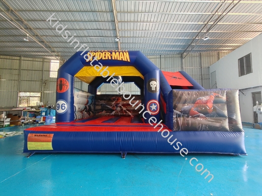 Buiten Bounce House opblaasbare bouncer combo met Slide Hero Spiderman cartoon thema