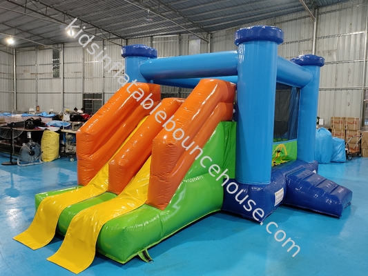 Warm te koop opblaasbaar springhuis met glijbaan Combo opblaasbaar springkasteel met droge glijbaan voor kinderen