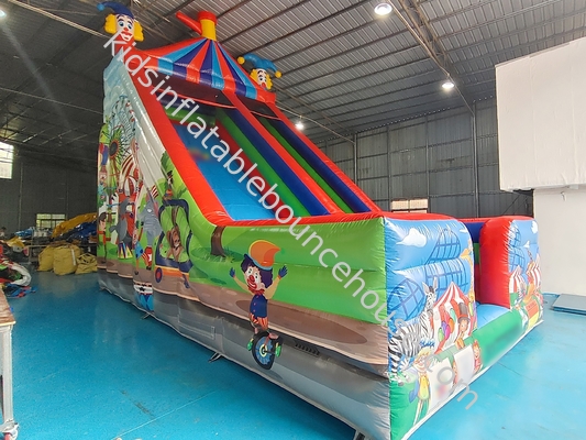 Commerciële digitale drukwerk opblaasbare grote dia's clown circus drukwerk opblaasbare dia's kasteel voor buiten voor kinderen