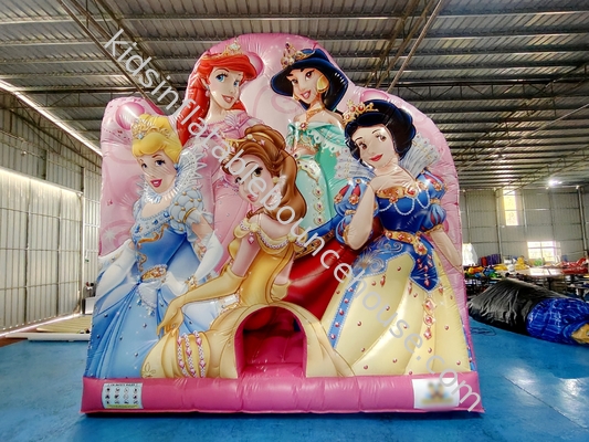 Digitaal afdrukken opblaasbaar springhuis met dia's Disney prinses opblaasbaar springkasteel voor kinderen
