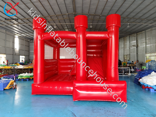 Persoonlijke rode opblaasbare bruiloft springhuis met glij opblaasbare combo voor feest