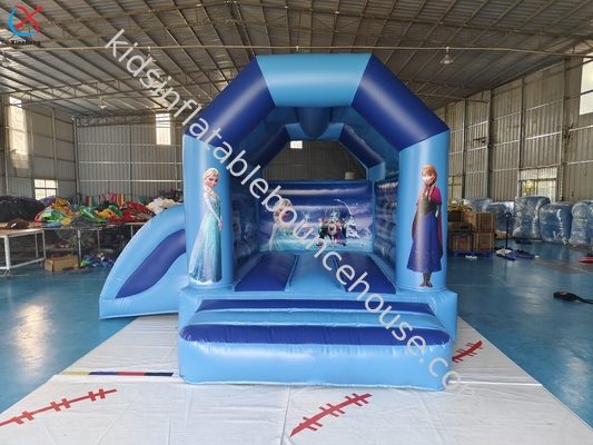 Supplier opblaasbaar De bevroren prinses Elsa Bouncy House met glijcombo