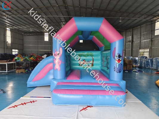 Commercieel opblaasbaar Lilo & Stitch Bouncy House met glijcombo