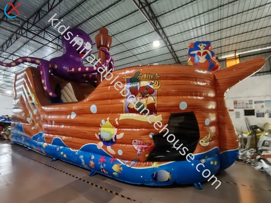 Persoonlijke PVC opblaasbare octopus de piratenschip opblaasbare obstakelbaan