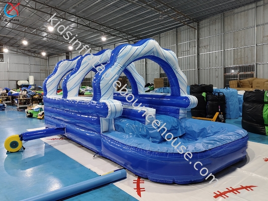 Commerciële opblaasbare glij glijblader opblaasbare water dubbele glijbladers voor buiten