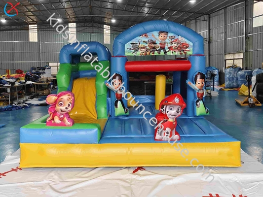 Populair Cartoon opblaasbaar springhuis met dia's PAW patrouille opblaasbare combo voor kinderen