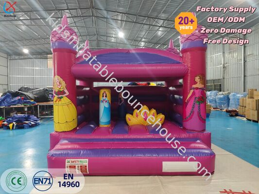 Fabriek opblaasbaar Bounce House Roze Kleur Prinses Meisjes opblaasbaar kasteel